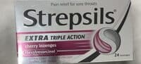 Extra triple action cherry lozenges