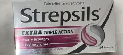 Extra triple action cherry lozenges