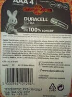 Duracell Ultra AAA4