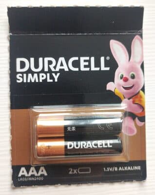 Лужний елемент живлення DURACELL Simply AAA