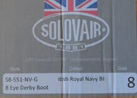 8 eye derby boot British Royal navy blue