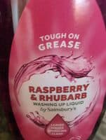 Raspberry and rhubarb washing up liquid