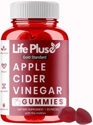 Apple Cider Vinegar Gummies by Life Pluse l World's first- Gold Standard l 60 Gummies