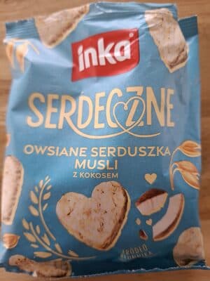 Owsiane serduszka musli z kokosem