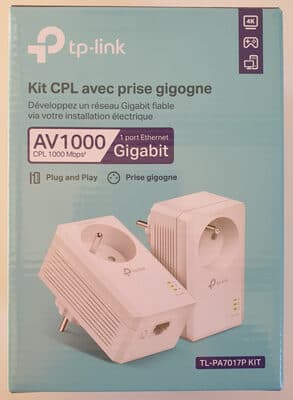 Kit CPL avec prise gigogne. AV 1000. TL-PA7017P KIT