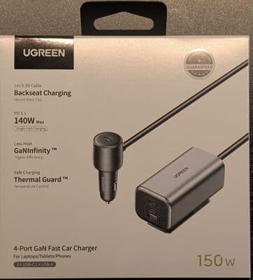 150W 4-port GaN Fast Car Charger