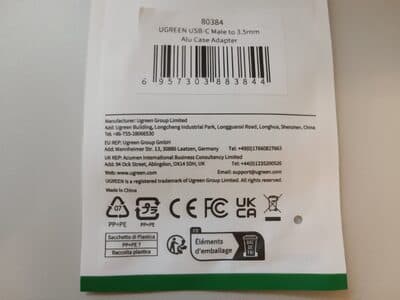 USB-C Male to 3.5mm Alu Case Adapter