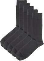Herresokk Basic Black 41-45 5pk Pierre-Robert