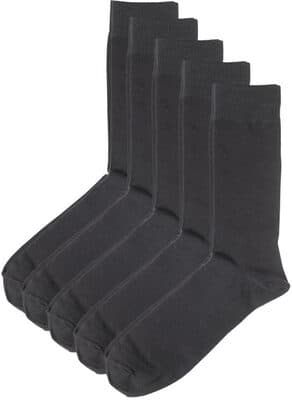 Herresokk Basic Black 41-45 5pk Pierre-Robert