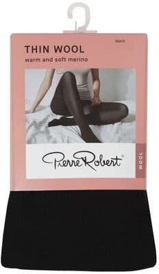 Tights Wool Thin 40-44 Black Pierre Robert