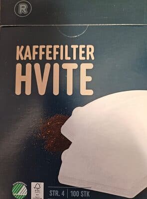Kaffefilter Hvite str. 4