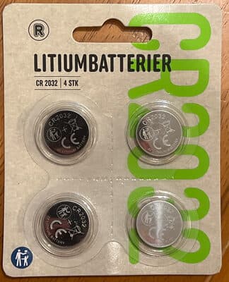 Litiumbatterier CR2032
