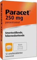 Paracet Smeltetabletter 250mg 12stk