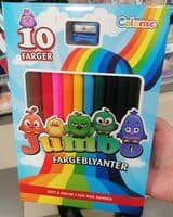 Jumbo Fargeblyanter 10 farger