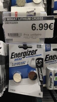 2 piles ultimate lithium CR2032