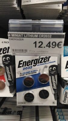 4 piles ultimate lithium CR2032