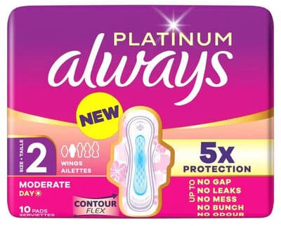 Platinum Dag Maandverband Size 2