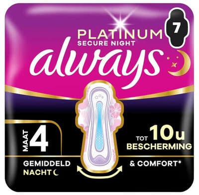 Platinum Nacht Maandverband size 4