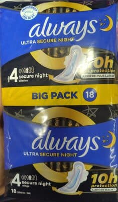 Ultra Maandverbanden Secure Night (maat 4)