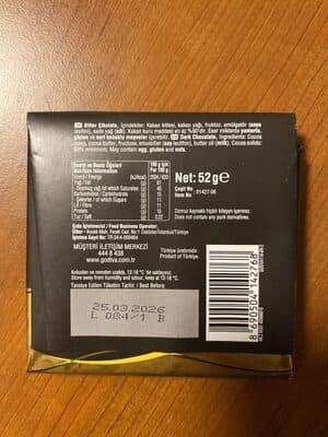 Godiva signature 90% dark chocolate
