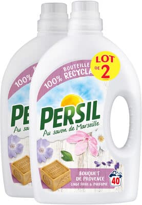 Persil Lessive Liquide Bouquet de Provence 2l 40 Lavages Lot de 2