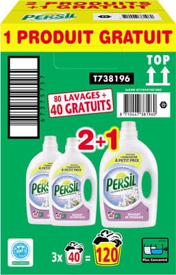 Persil Lessive Liquide Bouquet de Provence 2l 40 Lavages Lot de 3