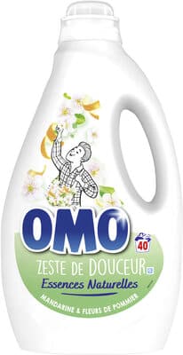 Omo Lessive Liquide Mandarine & Fleurs de Pommier 40 Lavages - 2L
