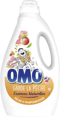 Omo Lessive Liquide Pêche & Pamplemousse 40 Lavages - 2l