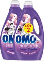 Omo Lessive Liquide Lavande & Patchouli 2l 40 Lavages Lot de 2