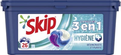 Skip Lessive Capsules 3en1 Hygiène+ 26 Lavages