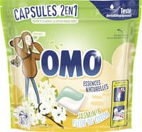 Omo Lessive Capsules 2en1 Jasmin & Fleur de Coton 30 Dosettes