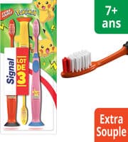 Signal Brosse à Dents Enfants 7 + Ans Pokémon Extra Souple x3