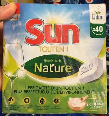 Sun Tablettes Lave-Vaisselle Pouvoir de la Nature Eco-Label 40 Lavages