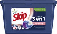 Skip 3en1 Lessive Capsules Sensitive 15 Lavages