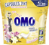 Omo Lessive Capsules 2 en 1 Essence de Fleurs d'Orient 30 Capsules