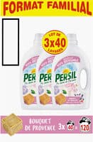 Persil Lessive Liquide au Savon de Marseille Bouquet de Provence Lot 3 X 2L - 120 Lavages