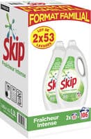 Skip Lessive Liquide Fraîcheur Intense Lot 2x2,65l - 106 Lavages