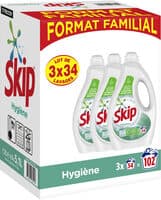 SKIP Lessive Liquide Hygiène Lot 3x1.7l - 102 Lavages