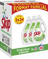 Skip Lessive Liquide Fraîcheur Intense Lot 3x1,7l - 102 Lavages