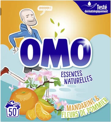Omo Lessive Poudre Mandarine & Fleurs de Pommier 50 Doses