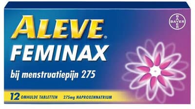 Aleve Feminax bij menstruatiepijn tabletten