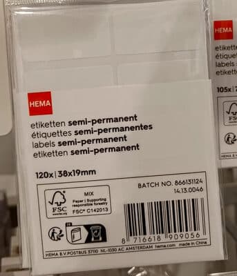 HEMA Etiketten 120 Stuks