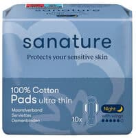 Sanature Katoenen maandverband ultra night