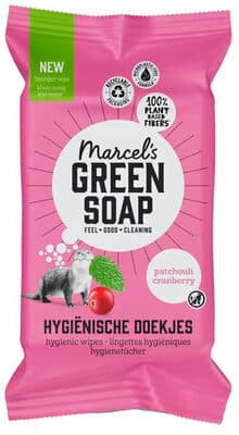 Marcel’s Green Soap hygiënische schoonmaakdoekjes Patchouli & Cranberry - 60st