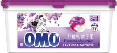 Omo Lessive Capsules 3en1 Lavande & Patchouli 27 lavages