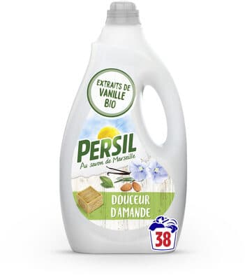 Persil Lessive Liquide Douceur d'Amande aux extraits de Vanille Bio 1,9l 38 Lavages