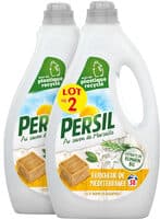 Persil Lessive Liquide Fraîcheur de Méditerranée aux extraits de Romarin Bio Lot 2x1.9L - 76 Lavages
