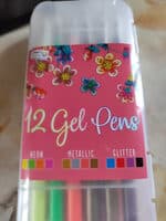 12 feutres gel pens
