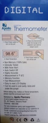 Apollo Pharmacy Digital Thermometer