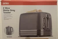 2 Slice Matte Grey Toaster